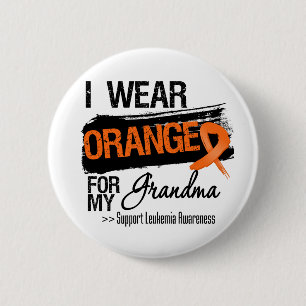 Leukaemia Ribbon For My Grandma 2 Inch Round Button