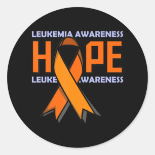 Leukaemia Ribbon Leukaemia Awareness Classic Round Sticker