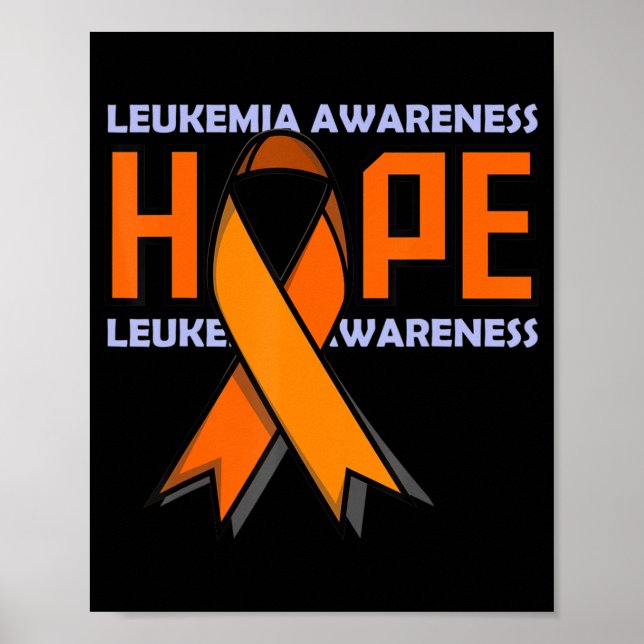 Leukaemia Ribbon  Leukaemia Awareness  Poster (Front)