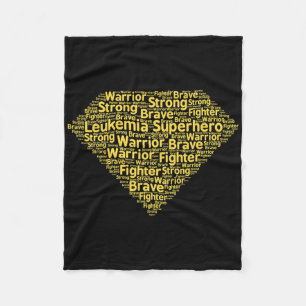 Leukaemia Superhero Childhood Cancer Awareness Fleece Blanket