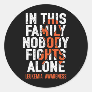 Leukaemia Support Squad Fighter Warrior Leukaemia  Classic Round Sticker
