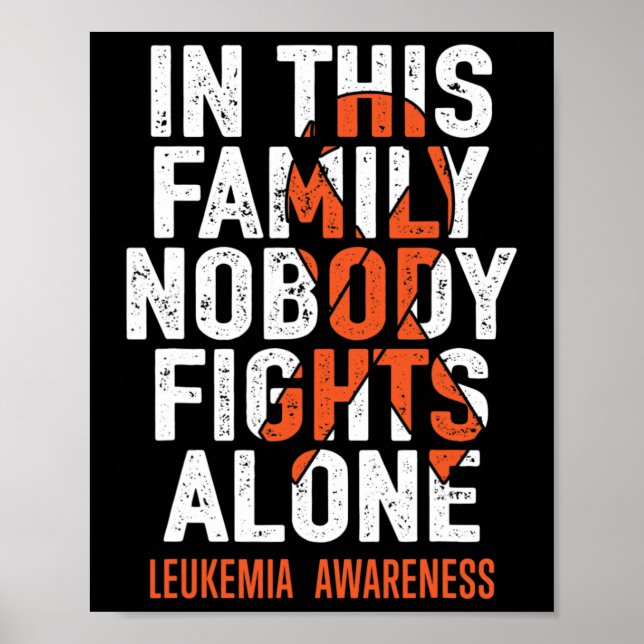 Leukaemia Support Squad Fighter Warrior Leukaemia  Poster (Front)