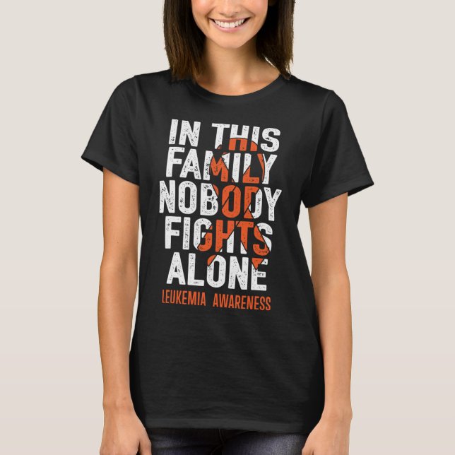 Leukaemia Support Squad Fighter Warrior Leukaemia  T-Shirt (Front)
