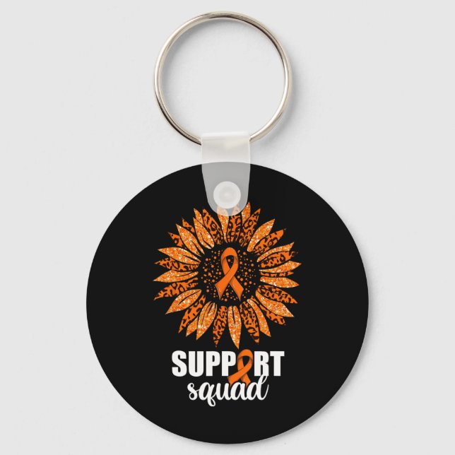 Leukaemia Support Squad Shirt Keychain (Front)