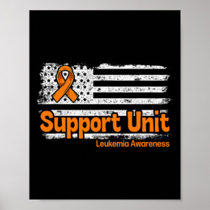 Leukaemia Support Unit Flag Blood Cancer Leukaemia Poster