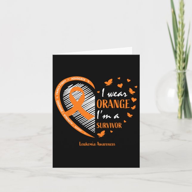 Leukaemia Survivor Gifts Women Men Kids Mom Sister Card (Front)