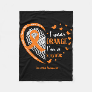 Leukaemia Survivor Gifts Women Men Kids Mom Sister Fleece Blanket