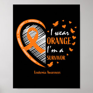 Leukaemia Survivor Gifts Women Men Kids Mom Sister Poster