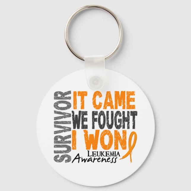 Leukaemia Survivor It Came We Fought I Won Keychain (Front)