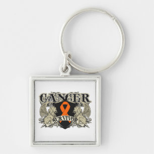 Leukaemia Survivor Mens Heraldry Keychain