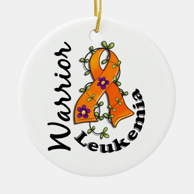 Leukaemia Warrior 15 Ceramic Ornament (Front)