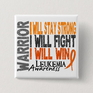 Leukaemia Warrior 2 Inch Square Button