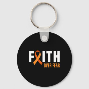 Leukaemia Warrior Faith Fear God Leukaemia Cancer Keychain