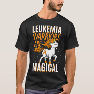 Leukaemia Warrior Magical Unicorn Orange Ribbon He T-Shirt