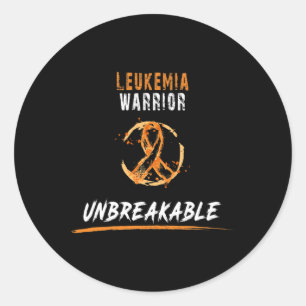 Leukaemia Warrior shirt Leukaemia Awareness Classic Round Sticker