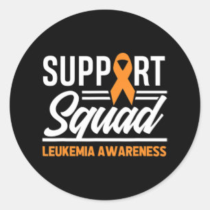 Leukaemia Warrior Support Squad Leukaemia Cancer A Classic Round Sticker