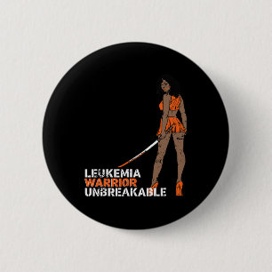 Leukaemia Warrior Unbreakable Blood Cancer Awarene 2 Inch Round Button