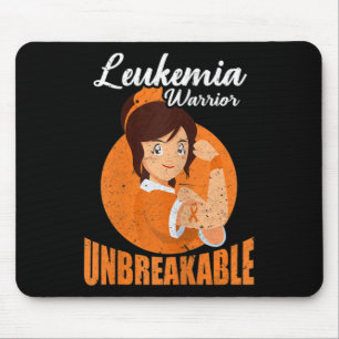 Leukaemia Warrior Unbreakable Blood Cancer Awarene Mouse Pad