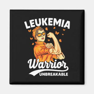 Leukaemia Warrior Unbreakable Support Leukaemia Aw Magnet