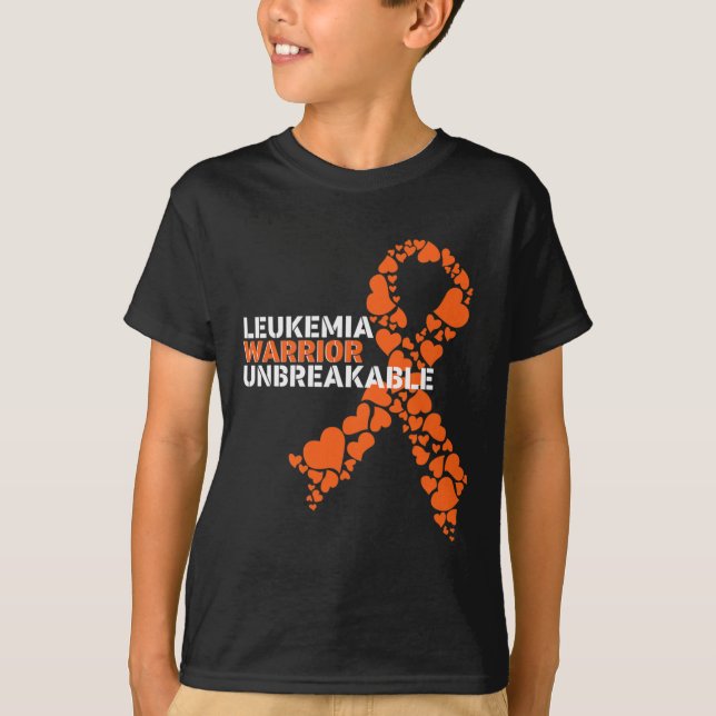 Leukaemia Warrior Unbreakable Tee Blood Cancer Awa (Front)