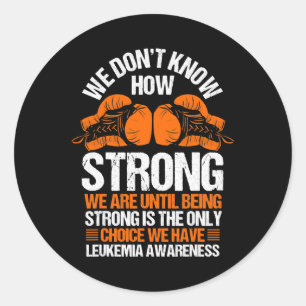 Leukemia Awareness Blood Cancer Orange Ribbon  Classic Round Sticker