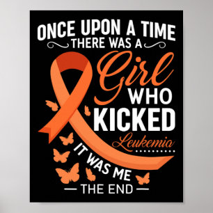Leukemia Awareness Fight Cancer Ribbon Poster
