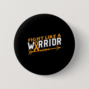 Leukemia Awareness Fight Like A Warrior Blood Canc 2 Inch Round Button