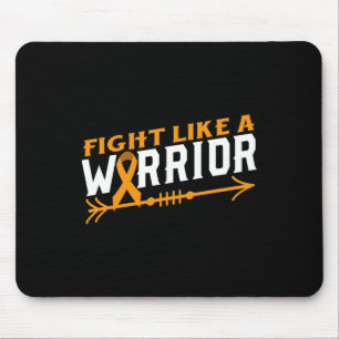 Leukemia Awareness Fight Like A Warrior Blood Canc Mouse Pad