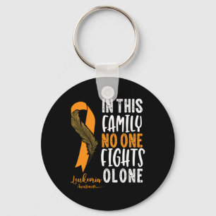 Leukemia Awareness  Orange Ribbon Cancer Survivor  Keychain