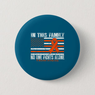Leukemia Awareness Orange Ribbon Flag Usa Leukemia 2 Inch Round Button