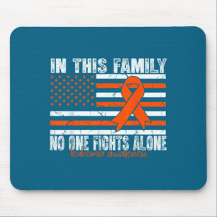 Leukemia Awareness Orange Ribbon Flag Usa Leukemia Mouse Pad