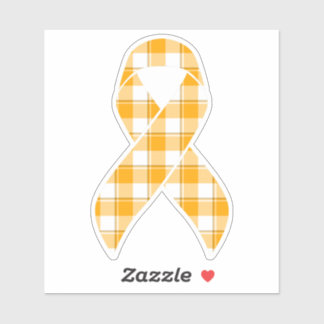 Leukemia Awareness Plaid Orange Ribbon