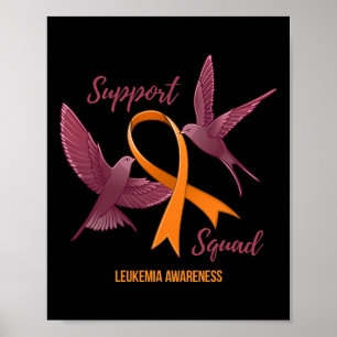 Leukemia Awareness Warrior Survivor Support Squad Poster