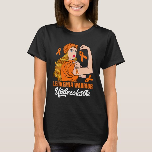 Leukemia Awareness Warrior Unbreakable Strong Wome T-Shirt (Front)