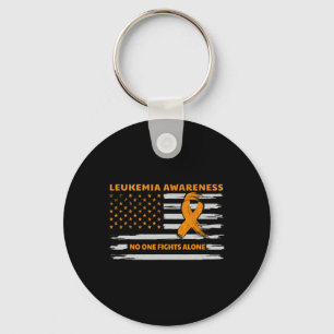 Leukemia Awareness We Fight Cancer Together Cure L Keychain