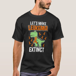 Leukemia Dinosaur Orange Ribbon Hematologist Repti T-Shirt
