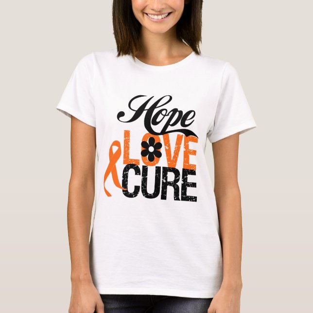 LEUKEMIA Hope Love Cure Gifts T-Shirt (Front)