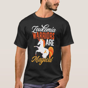 Leukemia Warriors Are Magical Cute Unicorn Orange  T-Shirt