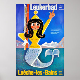 Leukerbad, Station thermale, Poster