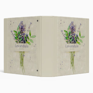 Levandula spica l. notepad binder