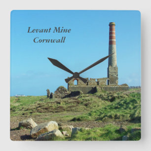 Levant Mine Cornwall England Photo Square Wall Clock