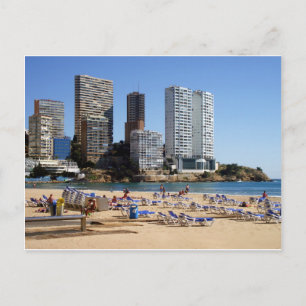 Levante beach of Benidorm Postcard