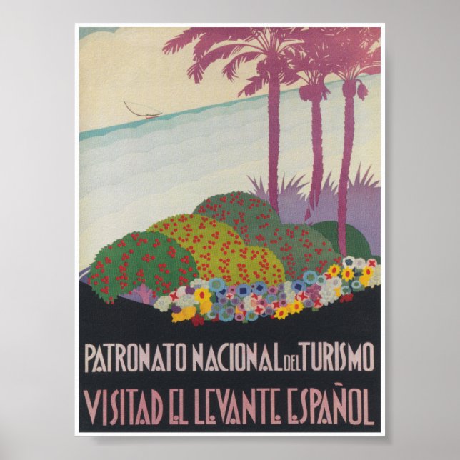 Levante Spain Vintage Travel Poster (Front)