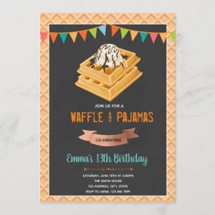 Lève-gaufre et invitation à l'anniversaire brillan