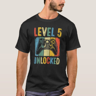 Level 05 Unlocked  Video Gamer 05th Birthday T-Shirt