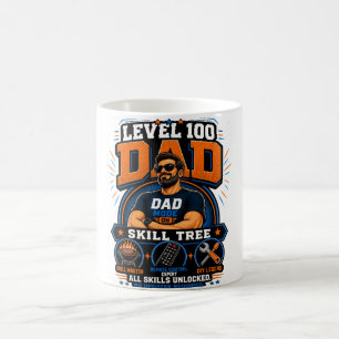 Level 100 Dad Shirt – Dad Mode On Skill Tree – Fun Coffee Mug