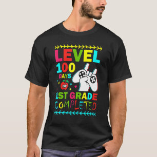 Level 100 Days Of 1st Grade Primary School Game Co T-Shirt