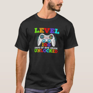 Level 100 Days Of 8Th Grade 100Th Day Boys Kids Vi T-Shirt