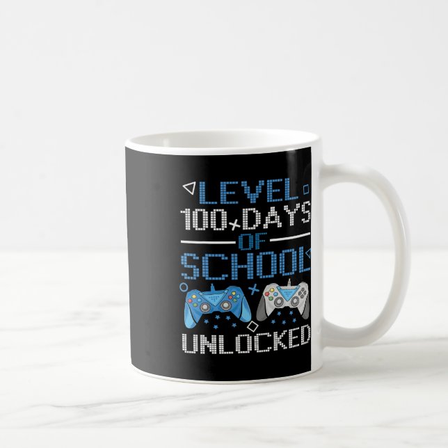 Level 100 Days Of School Complete Game Controller  Coffee Mug (Right)