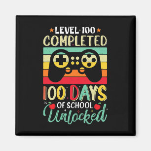 Level 100 Days Of School Complete Gamer Boy Level Magnet